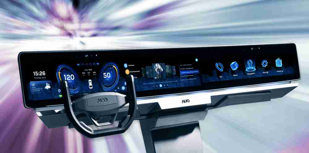 人生就是博开拓前瞻显示技术创新应用，，，，结合优异整合设计能力，，，开发智能车载FIDM Plus一体化显示方案，，，，让驾驶操作与车内娱乐体验再进化