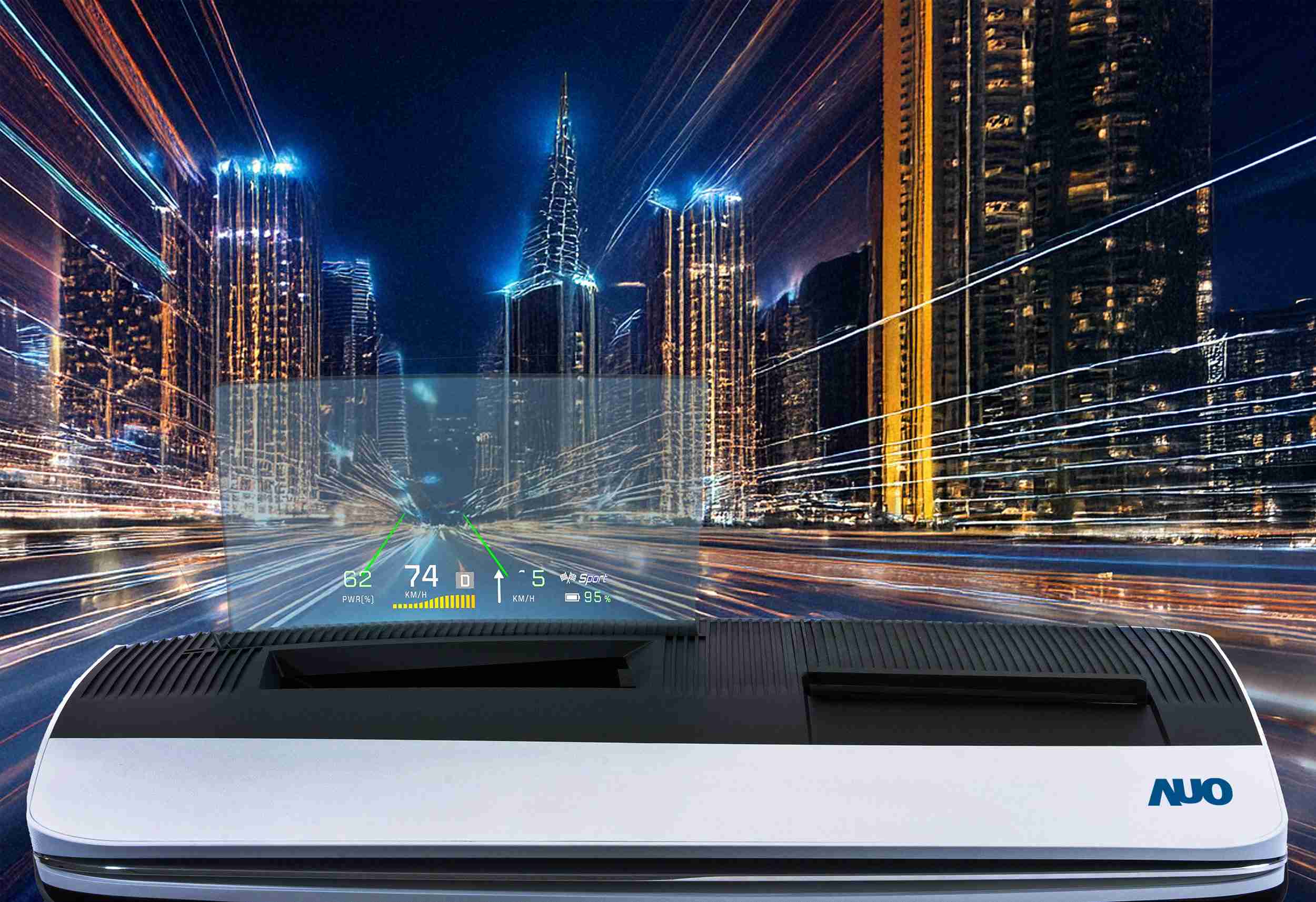 人生就是博推出13吋Micro LED抬头显示器，，，，提供高入眼亮度、、高色彩饱和度的显示质量，，，，在阳光下或黑暗中都清晰可见，，，并利用Micro LED模块体积小的优势，，解决车用空间有限的痛点